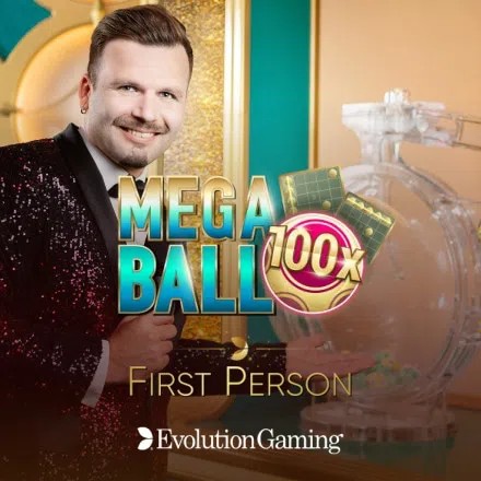Table Games logo of First Person Mega Ball from Evolution at Circus Casino