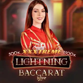 Lightning Baccarat slot visual from Evolution available on circuscasino-be.com